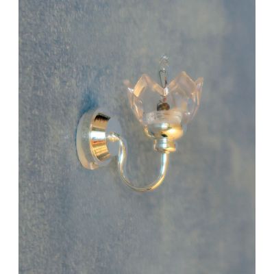 Silver Lily Wall Lamp Clear