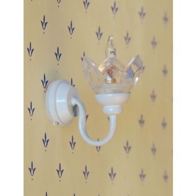 White Lily Wall Lamp Clear