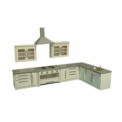 Modern White Kitchen Set