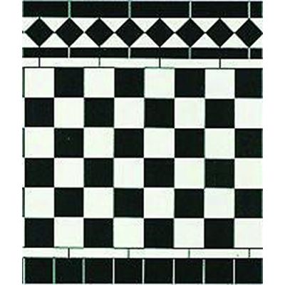 Black & White 278x86mm Wall Tiles Gloss Card 
