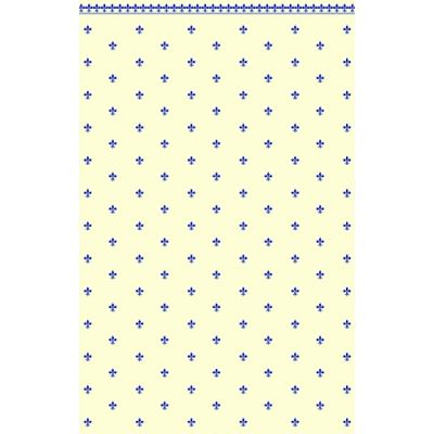 Blue & Ivory Fleur de Lys Wallpaper