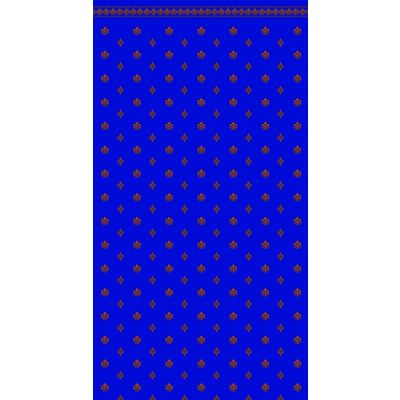 Blue & Ivory Garden Crest Wallpaper