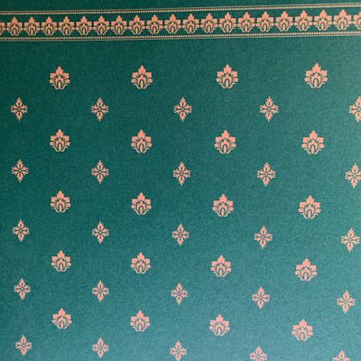Green & Ivory Garden Crest Wallpaper