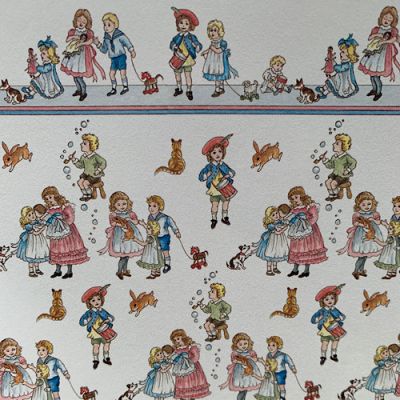 A3 'Children' Cream Wallpaper