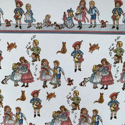 A3 'Children' White Wallpaper