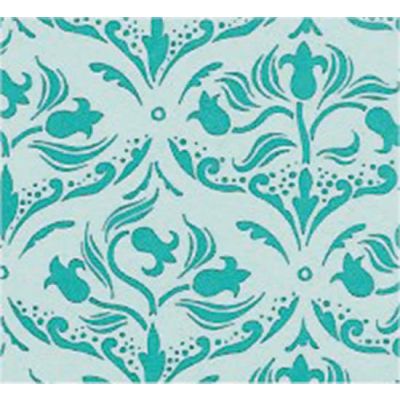 Turquoise Tulip Arabesque Wallpaper