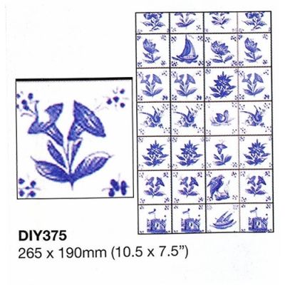 Blue Delft Tile Sheet 