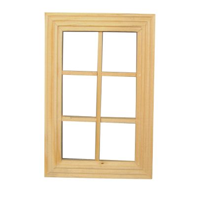 6 Pane Window Unpainted
