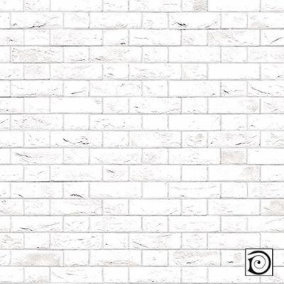 Embossed white flemish bond brick, A3 card