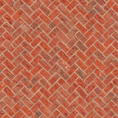 Embossed Red Brick Herringbone, A3 card