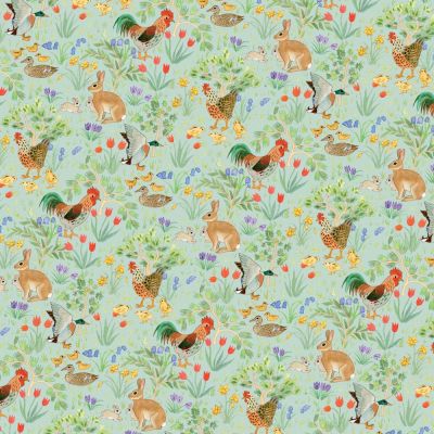Country Time Spring Green A3 Wallpaper