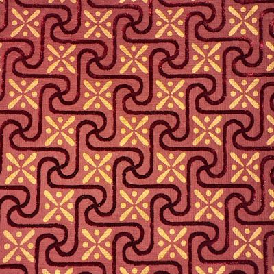 A3 Burgundy & Gold Flock Wallpaper