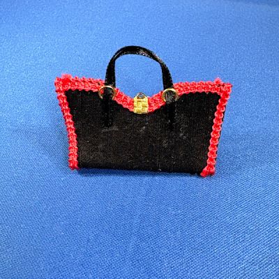 Medium Travel Bag Red/Black Handmade in UK