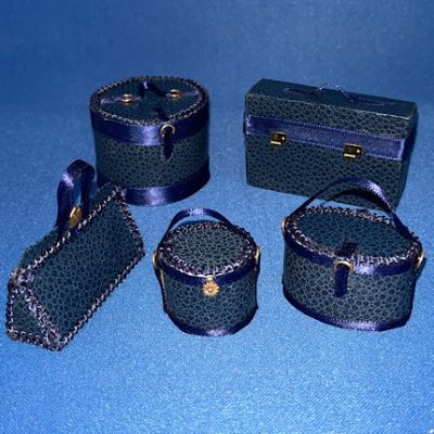 Navy Bag & Cases Set Handmade