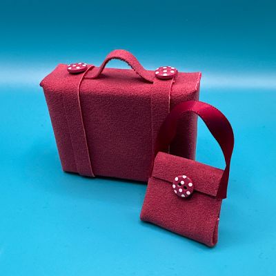 Case (6cm) & Bag (2.5cm) Set Pink (Handmade UK)