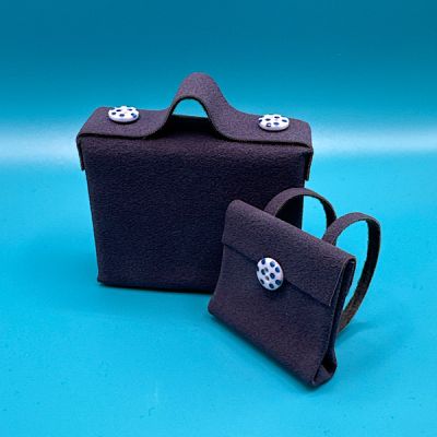 Case (6cm) & Rucksack (3.5cm) Set Blue (Handmade UK)