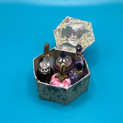 Handmade Perfume Set in Box Purple