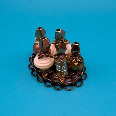 Handmade Perfume Set on Tray Cream
