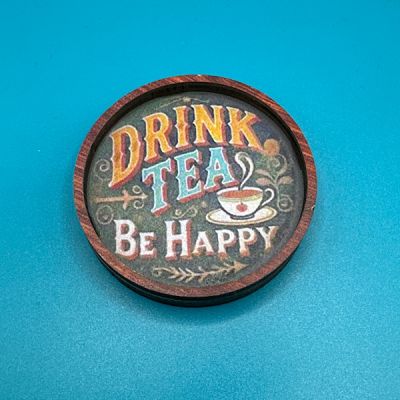 Wooden Sign Drink Tea 5cm