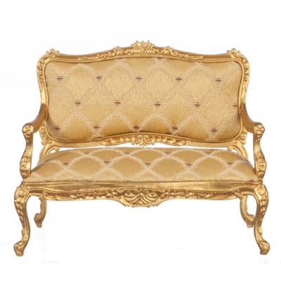 Louis XV Rococo Sofa (Gold)