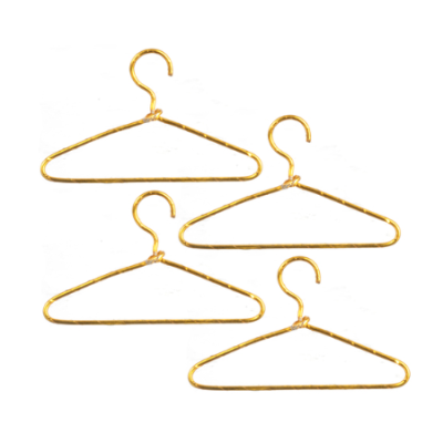 Coat Hangers Gold Wire ( Pk of 4)