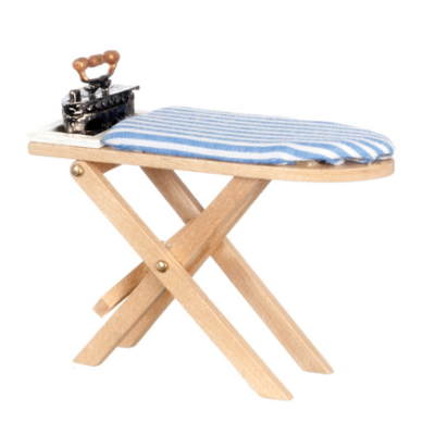 Wooden Ironing Board & Iron