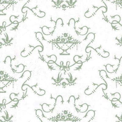 Bettiscombe Green on Cream Wallpaper
